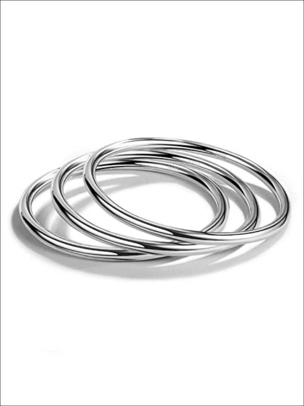925 Sterling Silver Italian Handmade Bangle Bracelet Minimalist 4MM Women